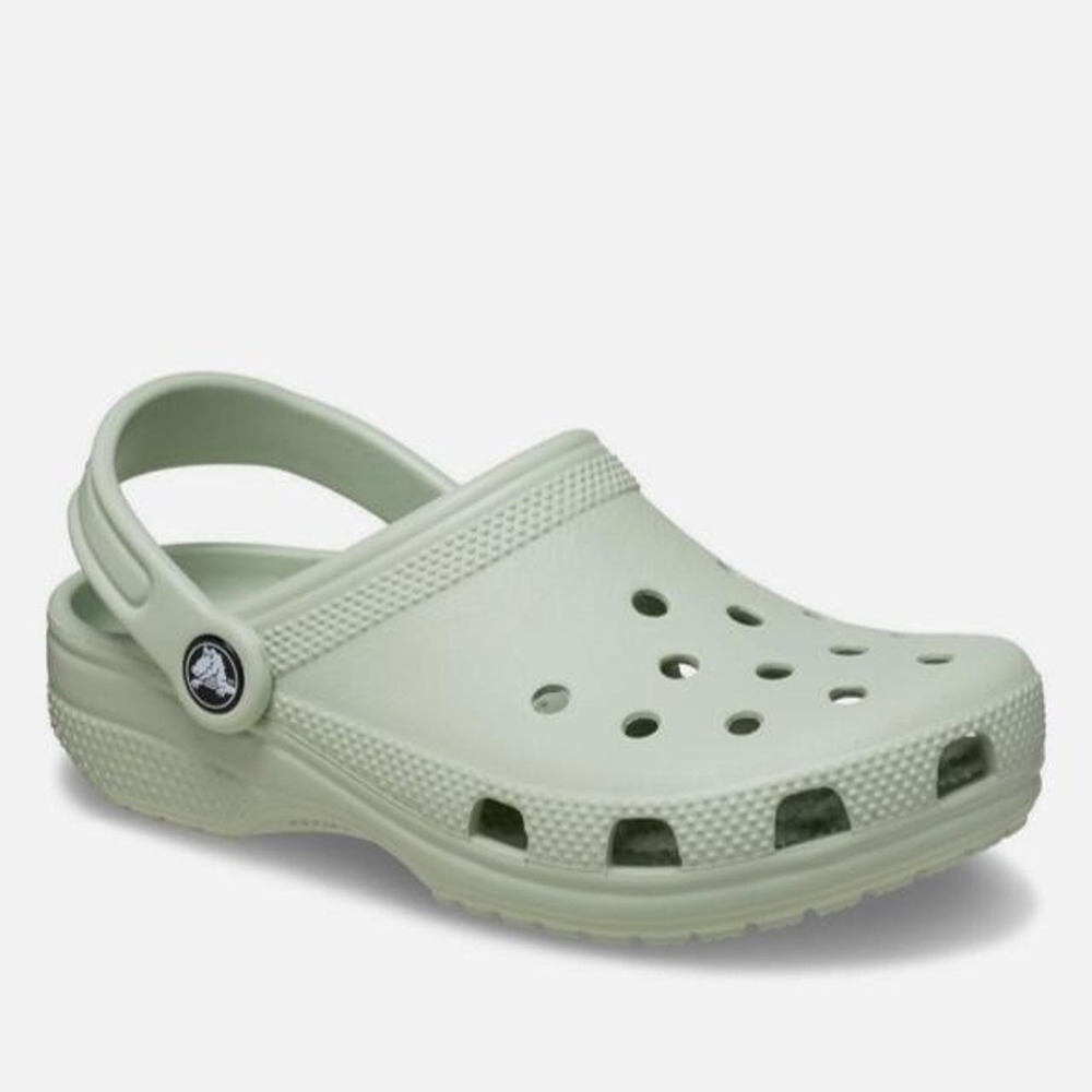 NWT Crocs Classic Clog in "plaster" light green size J3